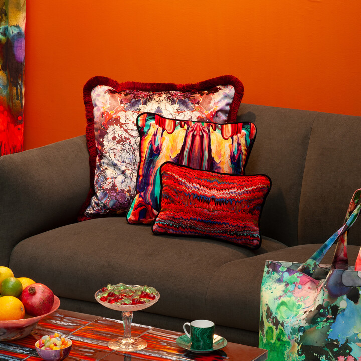 Nonpareil Red And Blue Cushion / image 3
