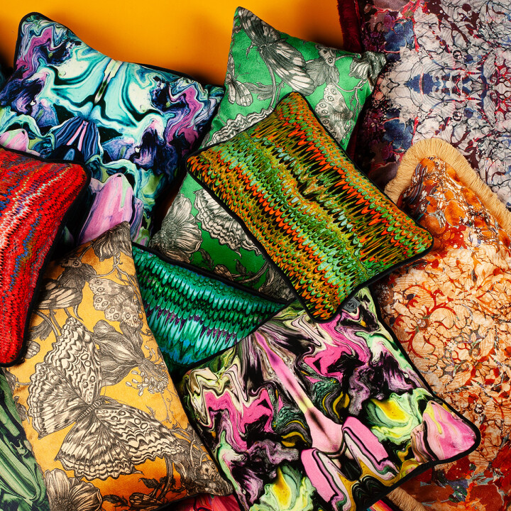 Nonpareil Green And Orange Cushion / image 3
