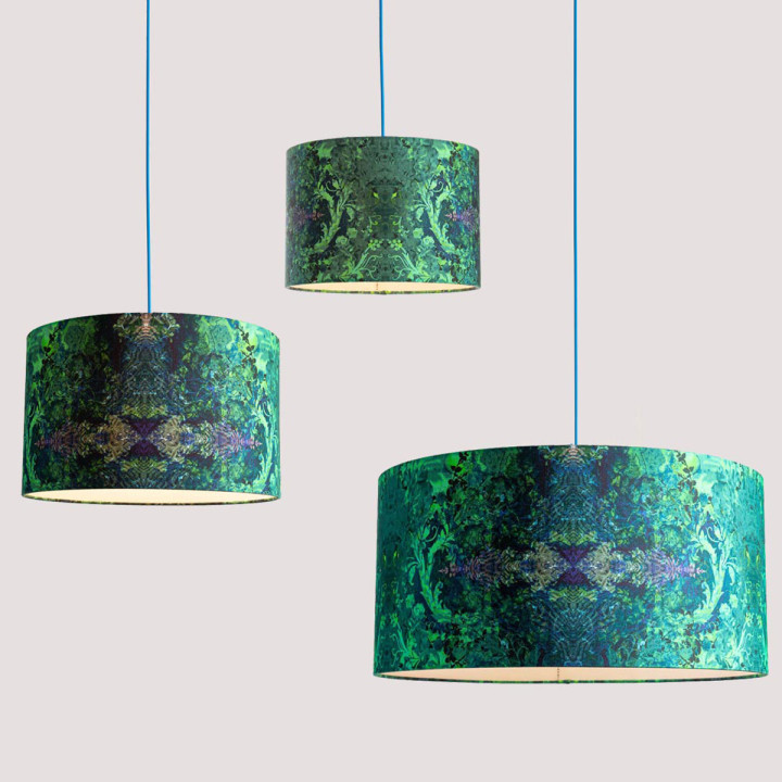 Tourmaline Damask Lampshade