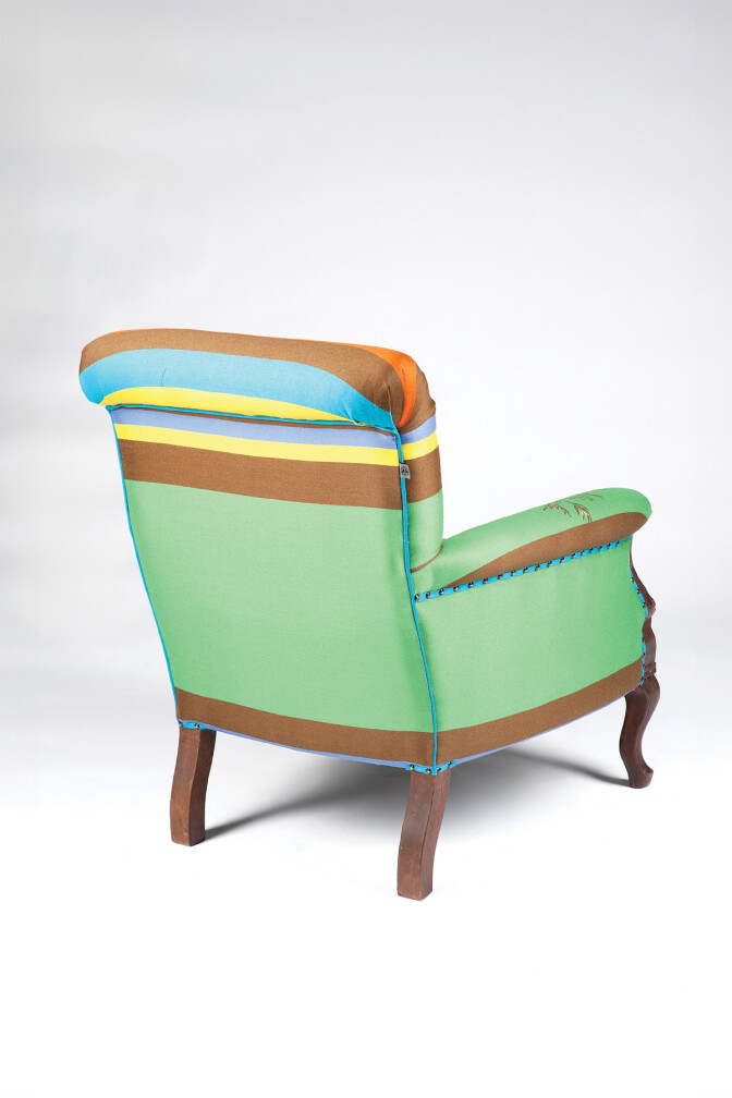Custom Birdbranch Stripe Armchair / image 2