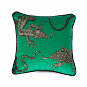Colour Black & Pale Gold on Pea Green