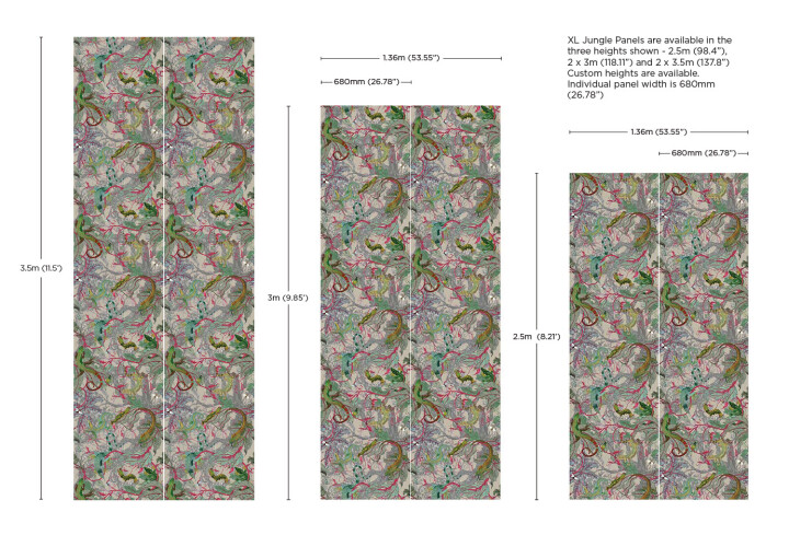 XL Jungle Modular Wallpaper Panels: Lacerta / image 8