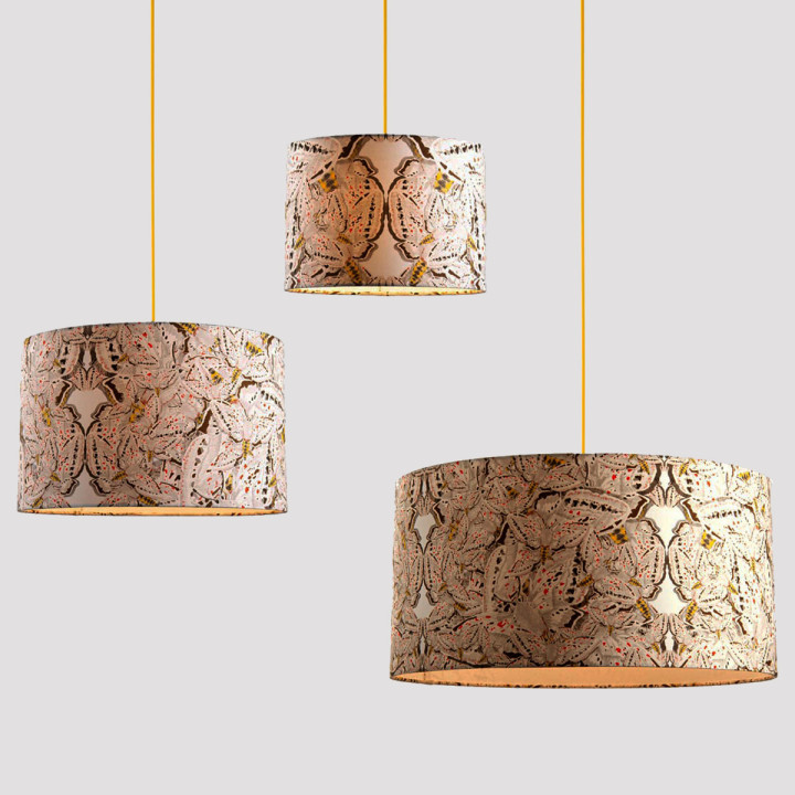 White Moth Lampshade