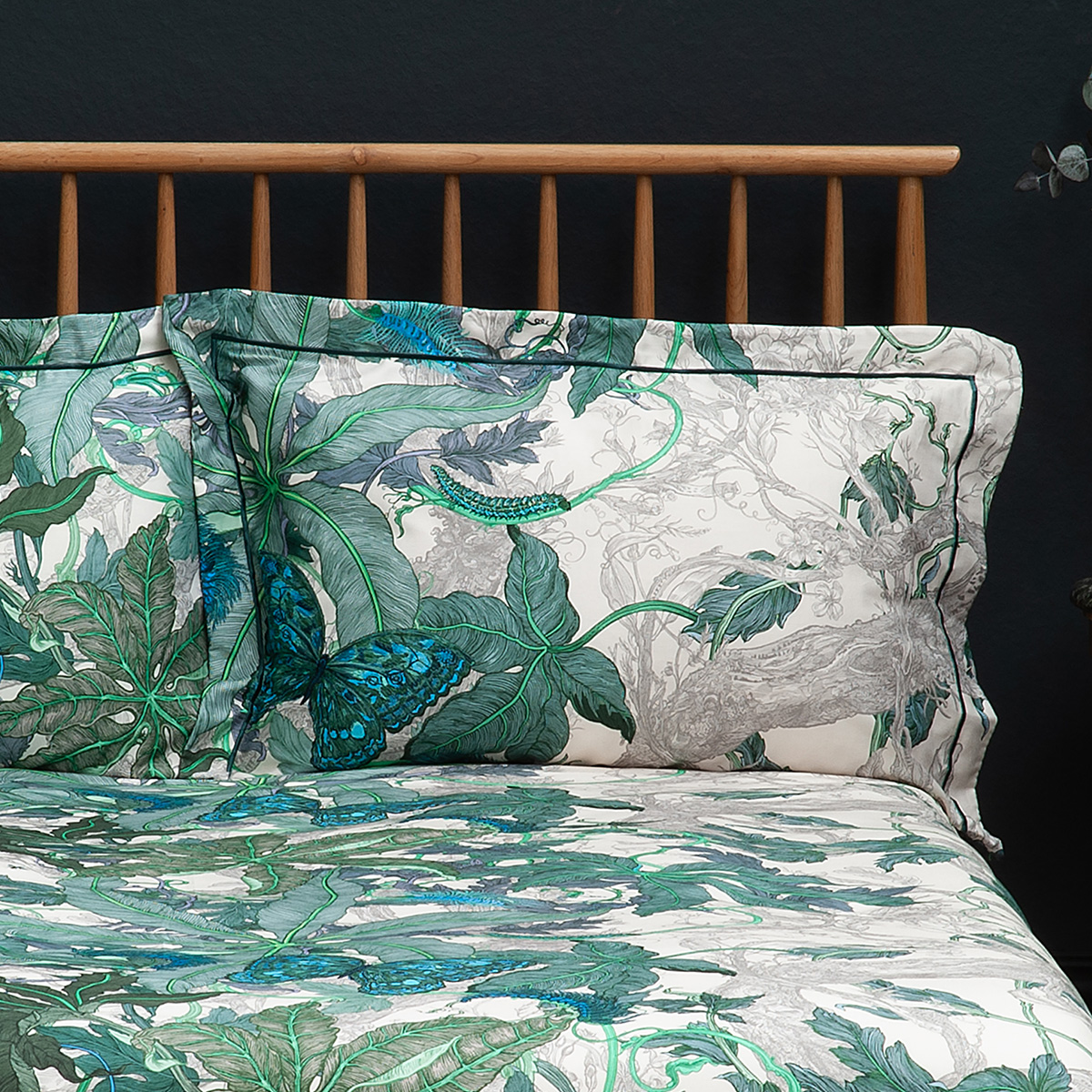 Leaforia Verde Reversible Pillowcase Set