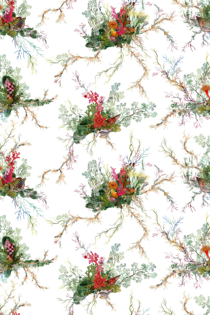 Seaweed And Shell Fabric
