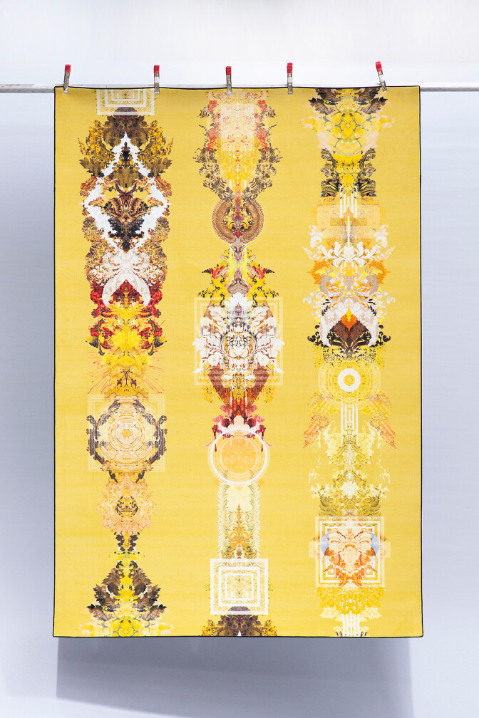 Totem Yellow Art Rug