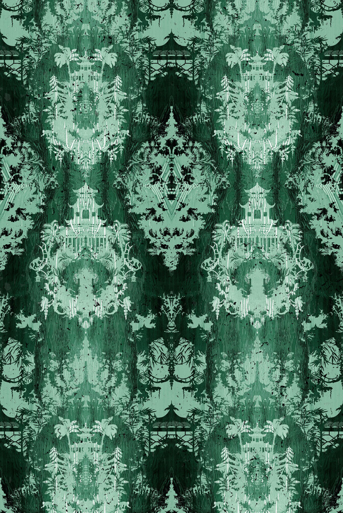 Temples In The Sky Cork Wallpaper