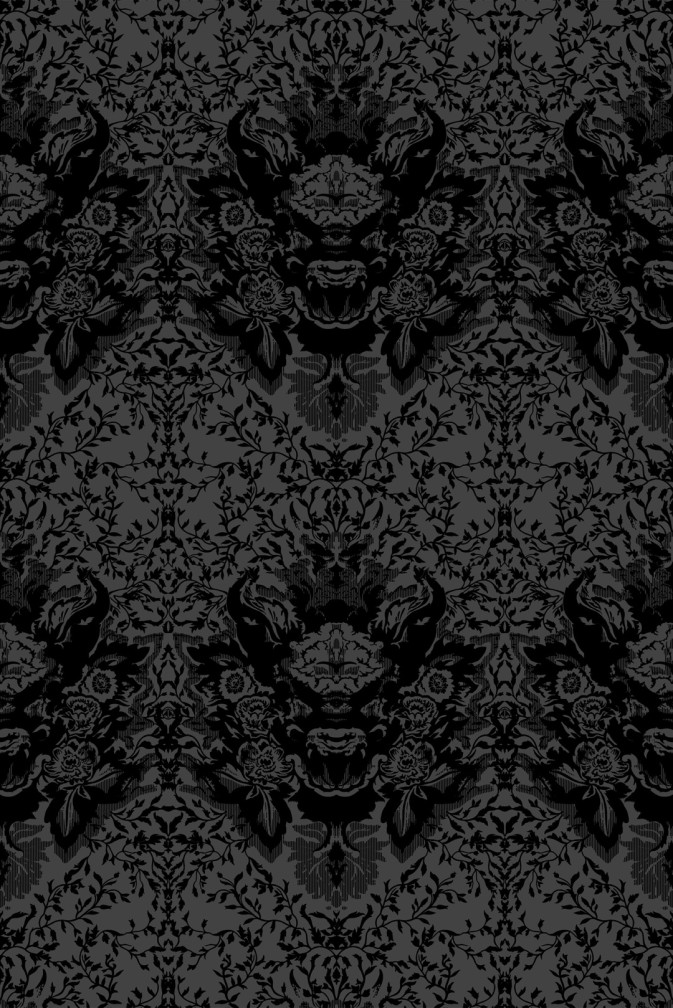 Devil Damask Flock Wallpaper / image 1