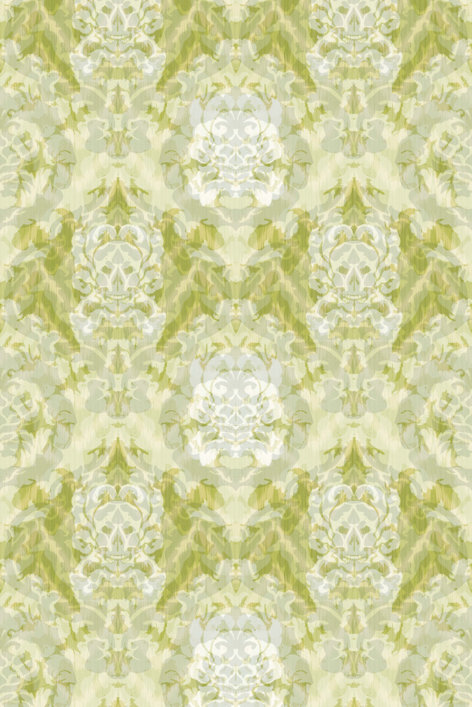 Skull Damask Superwide Wallpaper / image 1